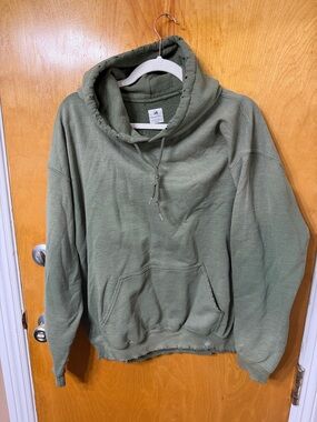 Sasquatch Fabrics Olive Green Hoodie with Logo Patch